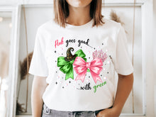 Load image into Gallery viewer, Pink goes good with Green/Bows - T-Shirt Unisex All Sizes
