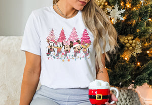 Pink Christmas Trees - T-Shirt Unisex All Sizes